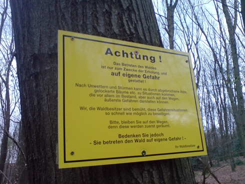 Mit dem MTB durch den Wald auf eigene Gefahr